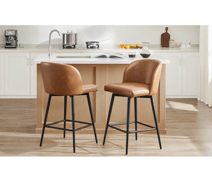 Wade Logan® Benedit Swivel Counter & Bar Stool & Reviews | Wayfair