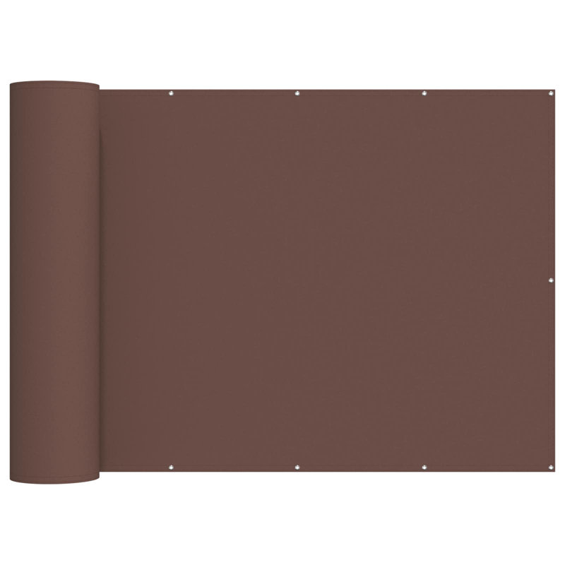vidaXL Balcony Privacy Screen Fabric with PU Coated Outdoor Garden Terrace, 150cm H x 400cm W x 2cm D, Brown