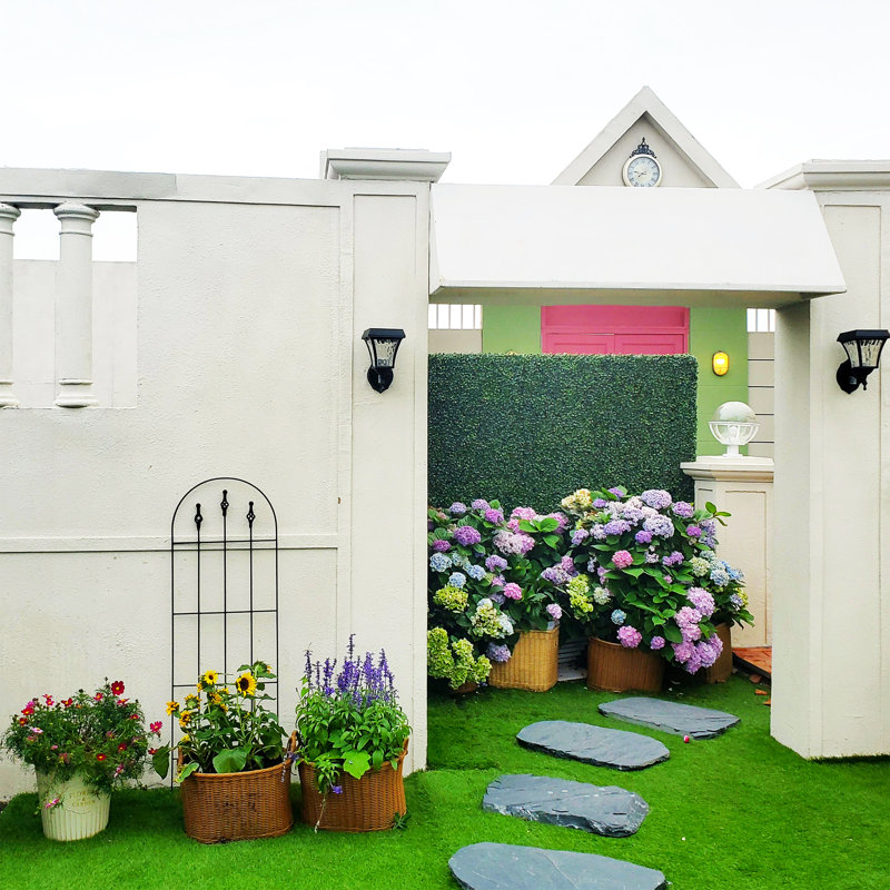 Ensemble de 2 treillis de jardin 48 po x l 16 po avec support en treillis pour plantes grimpantes
