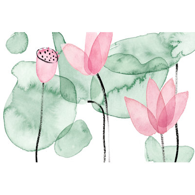 Lotus in Nature III by Melissa Wang - Wrapped Canvas Painting