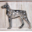 Décoration murale à forme de bois rétro "rétro" silhouette dog rustique