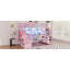 Lit mezzanine double avec escalier et garde-robe, lit mezzanine en métal avec bureau, tablettes de rangement, lumières DEL et station de charge-133273058
