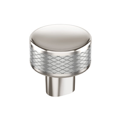 Esquire 1-1/4 inch (32mm) Diameter Polished Nickel/Stainless Steel Cabinet Knob