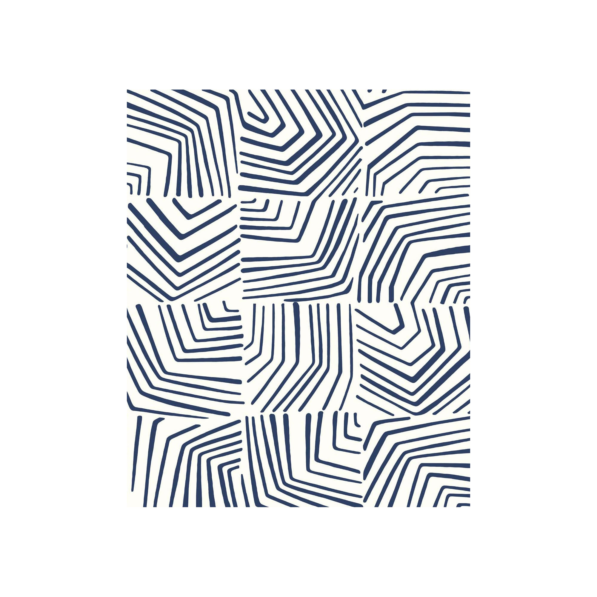 Contra Costa Abstract Wallpaper, Imperial Blue