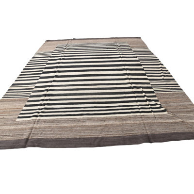 Tapis noir et blanc Ivey