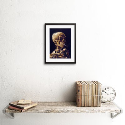 Vincent Van Gogh Skull With A Burning Cigarette by Vincent Van Gogh - Single Picture Frame Print