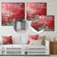 Red Chaos Collage - abstrait, collage, art mural en métal-960294036