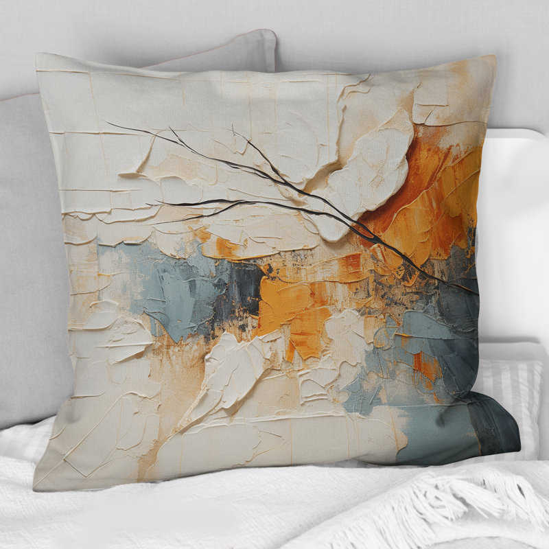 Minimalisme moderne scandinave Serenity Art - coussin moderne imprimé scandinave, 22" x 22"