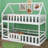 Twin Over Twin House Bunk Bed With Fence And Door-80935895