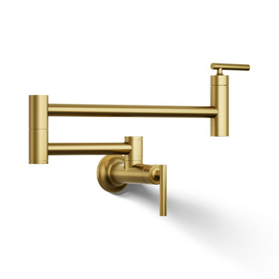 Wall-Mount Pot Filler Faucet, Swing Arm Kitchen Pot Filler Faucet