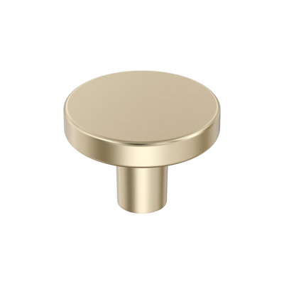 Versa 1-3/8 inch (35mm) Diameter Golden Champagne Cabinet Knob - 10 Pack