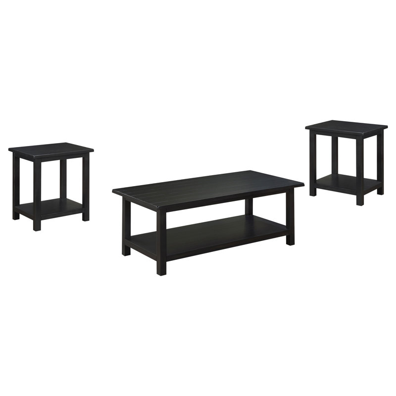 Ensemble de table basse et de table de bout Castleton Java 3 pièces (seulement avec table basse), Noir