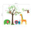Décalcomanie murale arbre animaux