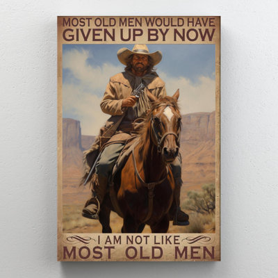 «I Am Not Like Most Old Men», reproduction d'art graphique sur toile tendue 1 pièce