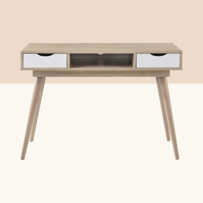 Caroline Computer Desk, Sonoma Oak/White