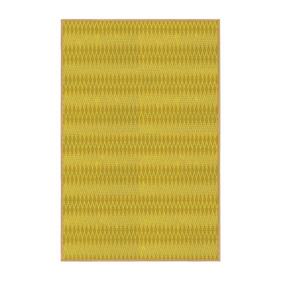 Tapis à chevrons en laine jaune