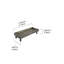 Plateau en bois foncé rustique avec pieds August Grove® - 5 po x 21 po - Plateau de service polyvalent à pieds pour la cuisine et la décoration intérieure - parfait pour recevoir des invités