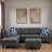 Linen Fabric L - Shaped Sectional Sofa With Nailhead Trim And Cup Holders And Storage Ottoman-516994630