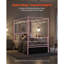 Twin Size Canopy Bed Frame, Metal Canopy Bed With Headboard & Four Posters