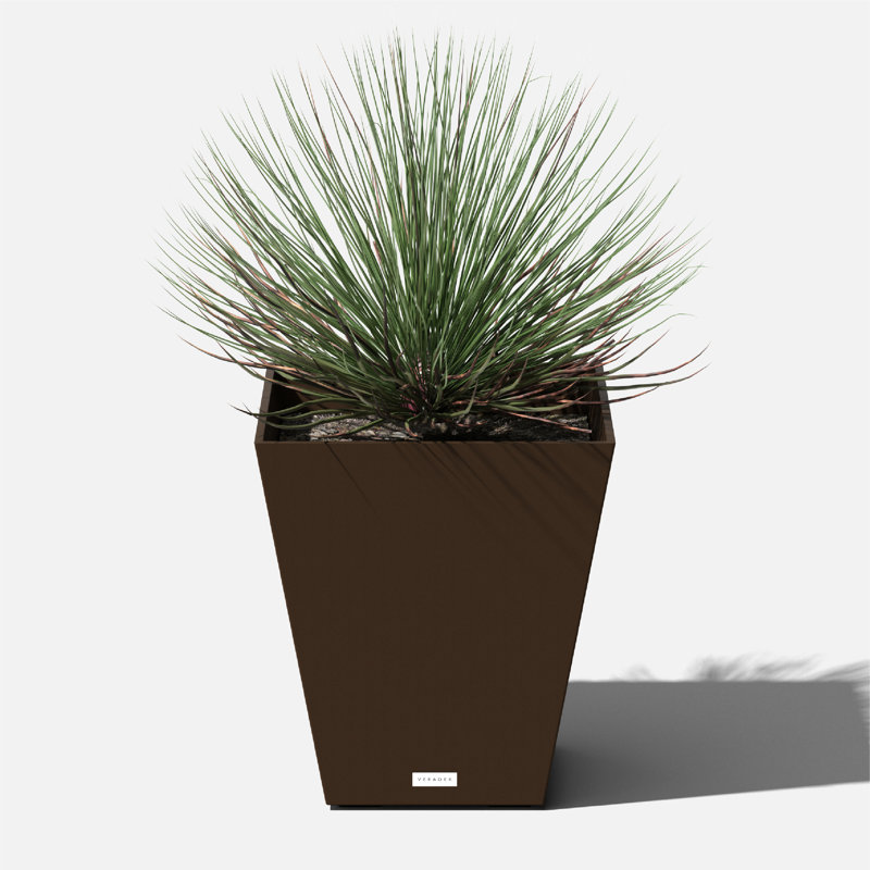Jardinière Veradek Pure Series Nobleton, H 18 po x l 16 po x P 16 po, Espresso, Ensemble de 1
