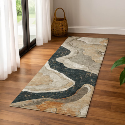 Premium Machine Washable Mayfield AMF2219 abstract Rug