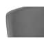 Siège de bureau moderne, aspect cuir gris, base robuste en métal noir