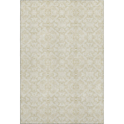 Premium Machine Washable Prisco Tan Rug