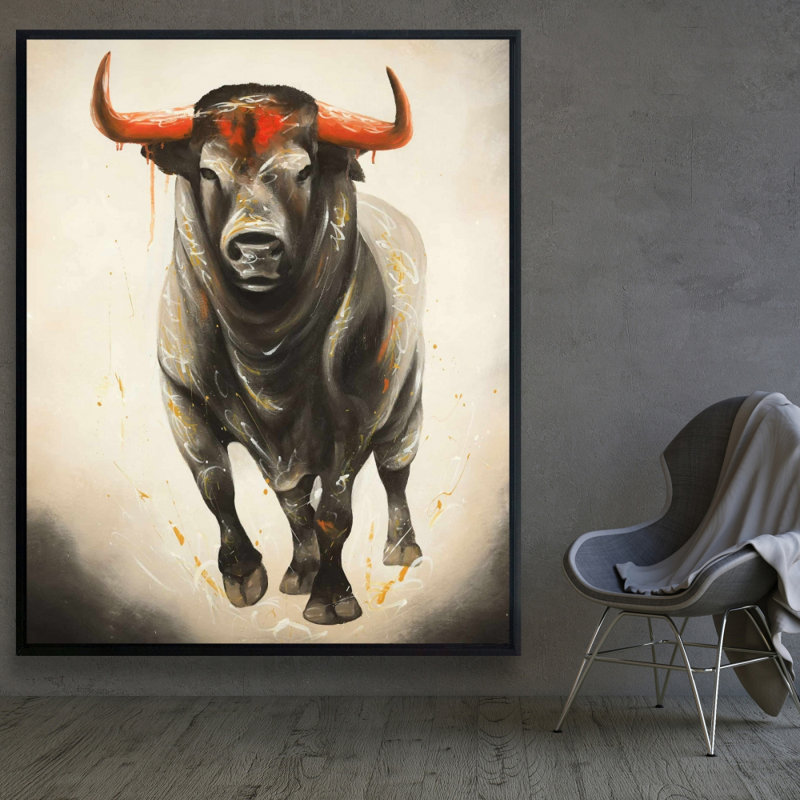 «Fierce Bull» sur toile
