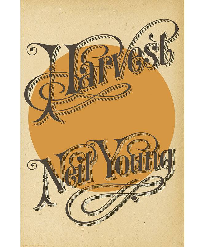  Officiellement sous licence Neil Young - Harvest Moon, affiche d'art - 24 x 36 po - reproduction décorative - papier affiche - prêt à encadrer