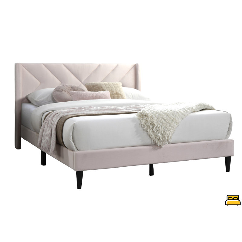 Cadre de lit tête de lit 1pc en velours rembourré pour grand lit
