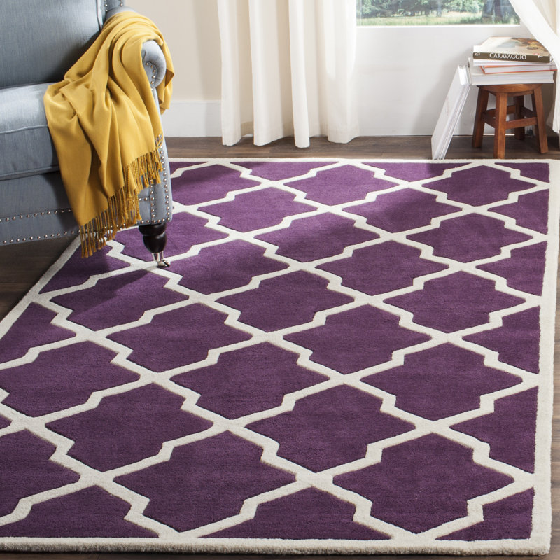 Phillipsdale Geometric Wool Hand Woven Area Rug, Rectangle 152 x 244 cm