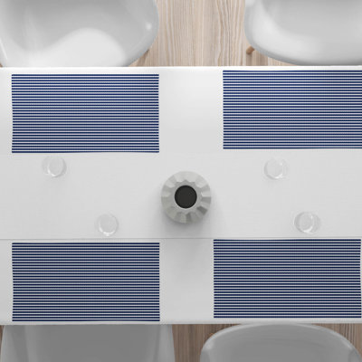 Polyester Striped Rectangle Placemat