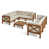 Structure teck / coussin beige sélectionné