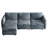 4-Piece Modular Sectional Sofa with Storage Ottoman, Blue-Grey-176095618