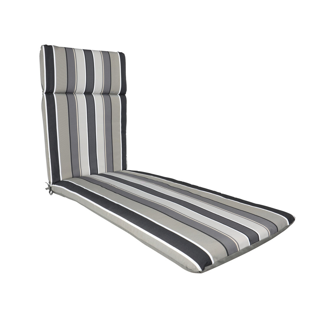 Rohando Stripe Outdoor/Indoor Chaise Lounge Chair Cushion For Patio Furniture, 22" X 76" X 3" Latitude Run®