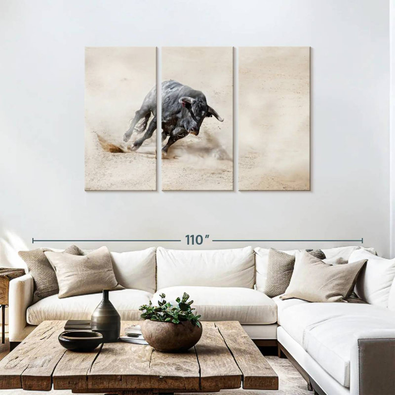 Charging Bull, 48" H x 74" W