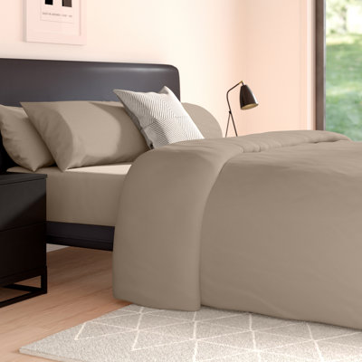Cotton Blend Plain Dyed Duvet Cover Set with Pillowcases | Premium Polycotton Bedding for Comfort & Style