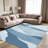 Blue Abstract Wave area rugs for Living Room, Soft and Comfortable, Suitable for all seasons, easy to maintain, machine washable Indoor floor mat, Under Table Farmhouse suitable for Bedroom, Dining Room, Study, Patio, Balcony, Home Decor-1111777654