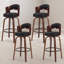 Tabourets de bar pivotants en bois courbé - Cuir PU idéal pour îlot de cuisine, bar personnel et espaces de travail-13208190-13208185