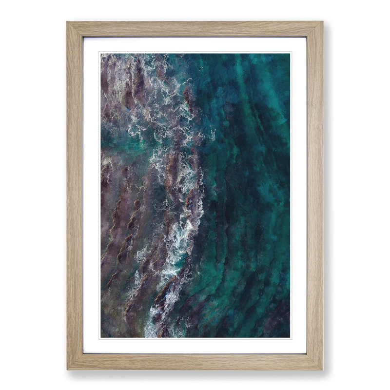 Ocean Beauty - Picture Frame Graphic Art, 48cm H x 36cm W x 2cm D, Oak Framed