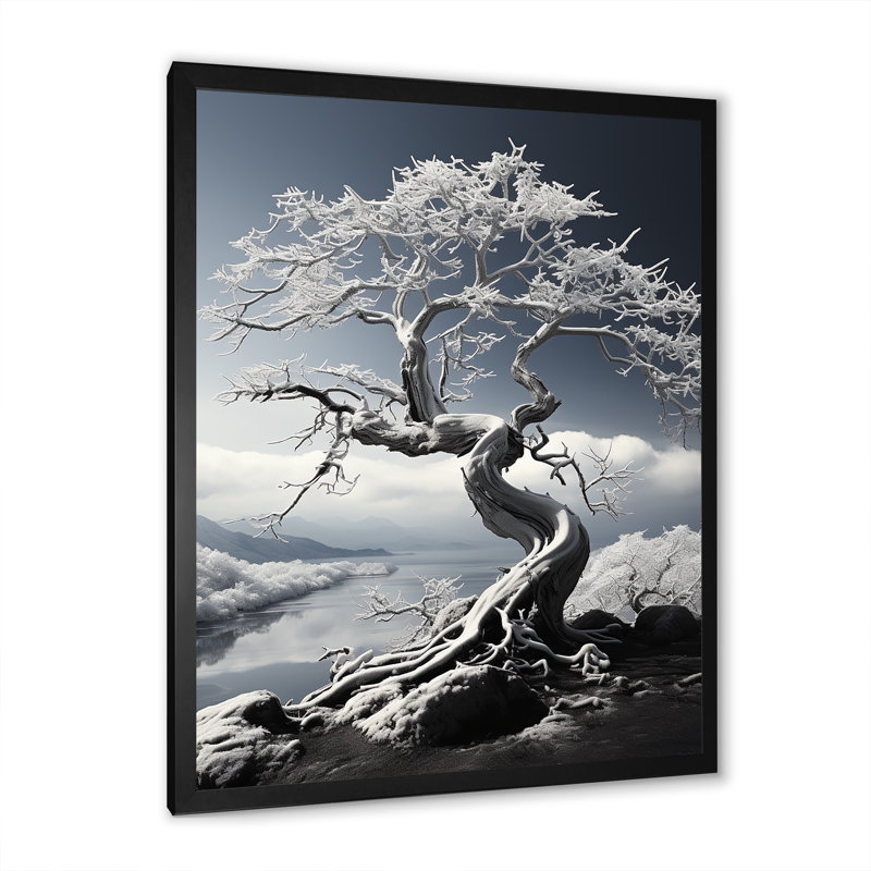 «Dreams» sur toile, noir et blanc, H 44 po x l 34 po x P 1,5 po, Cadre simple noir