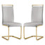 Chaises de salle à manger cantilever modernes Amari en similicuir avec base au fini doré (lot de 2)-1268853342-1236662290-1214924634