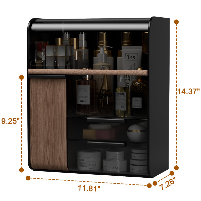 Organisateur de maquillage, brun, Brown