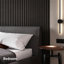 Panneaux muraux 3D en bois cannelé L 94,5 po x l 11,5 po pour un décor élégant et une réduction du bruit - gris anthracite-118231099