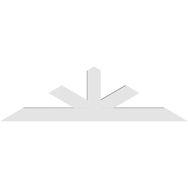 Support à pignon Saratoga, H 24,5 po x l 84 po (pas: 7/12), P 6 po x F 6 po, PVC