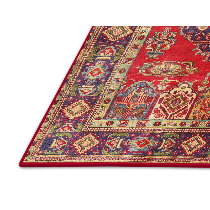 Tapis traditionnel marron / noir / crème Cedres, Rectangle 5 pi x 7 pi