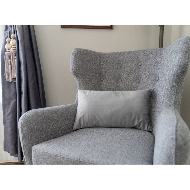 Set of 2 Throw Pillow with Inserts – 12"x20" Decorative Throw Pillow Full Set, Gray