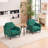 Greydy Irving Upholstered Velvet Accent Armchair With Solid Wood Leg-1617150268