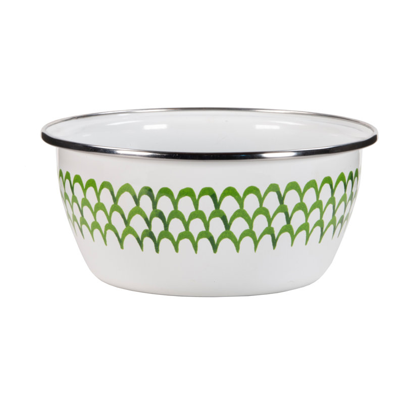 Set of 4 Green Scallop Salad Bowls