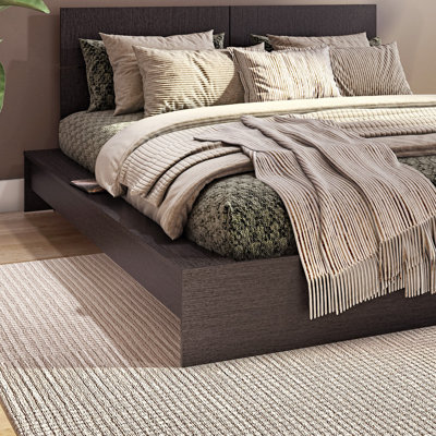 ZEN OMEGA – Platform Bed with Headboard – Easy Assembly, No Box Spring Required